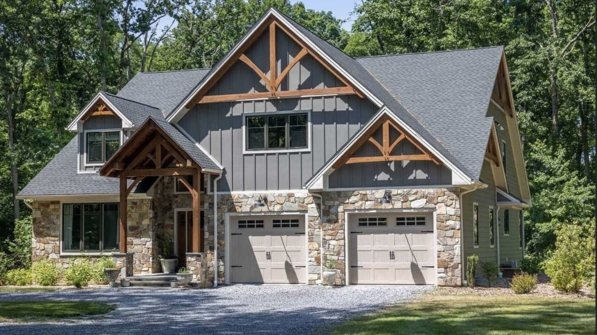 rough rectangular residential home